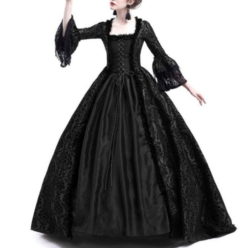 Ancienne robe victorienne de couleur noire