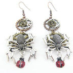 Araignée steampunk en boucles d’oreilles