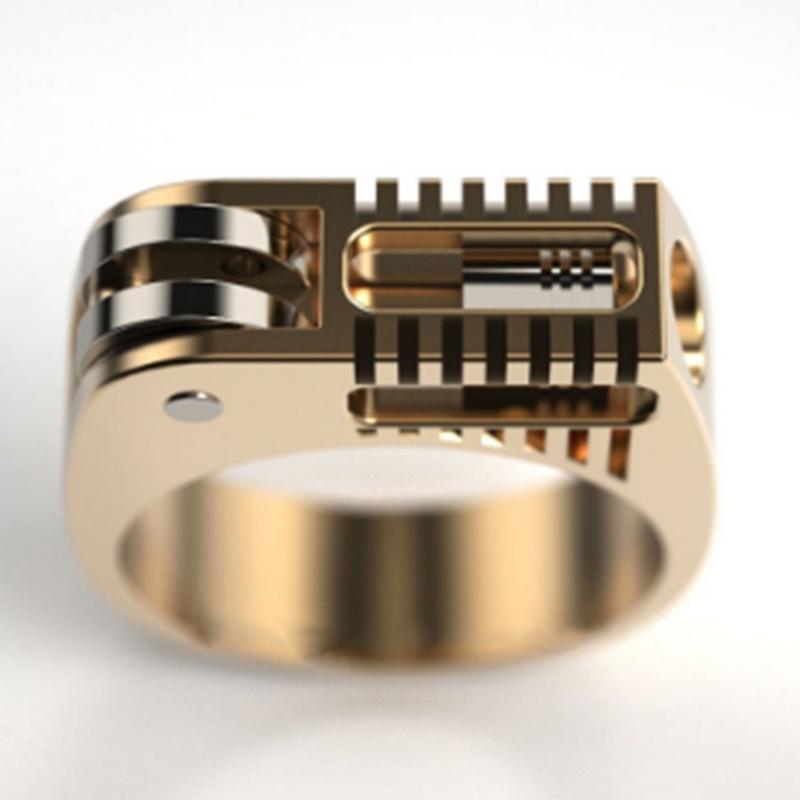 Bague à engrenages de style steampunk