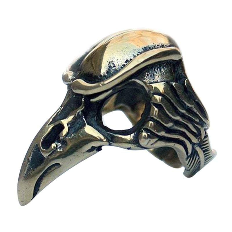 Bague corbeau bronze de style steampunk