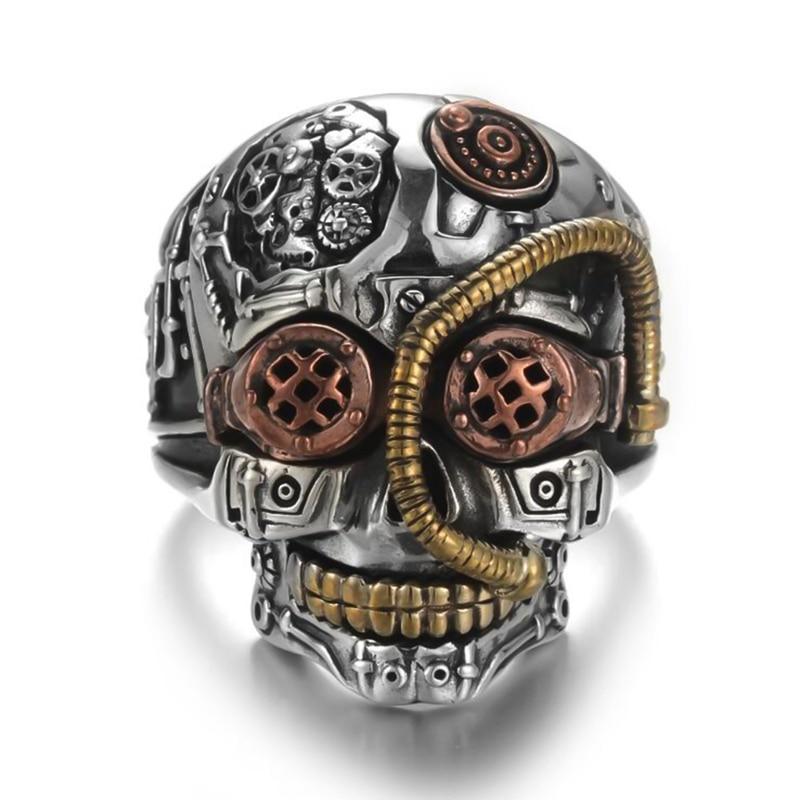 Bague crâne de style steampunk