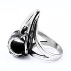 Bague en forme de crâne de corbeau