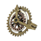 Bague horloge de style steampunk