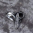 Bague représentant un crâne de corbeau