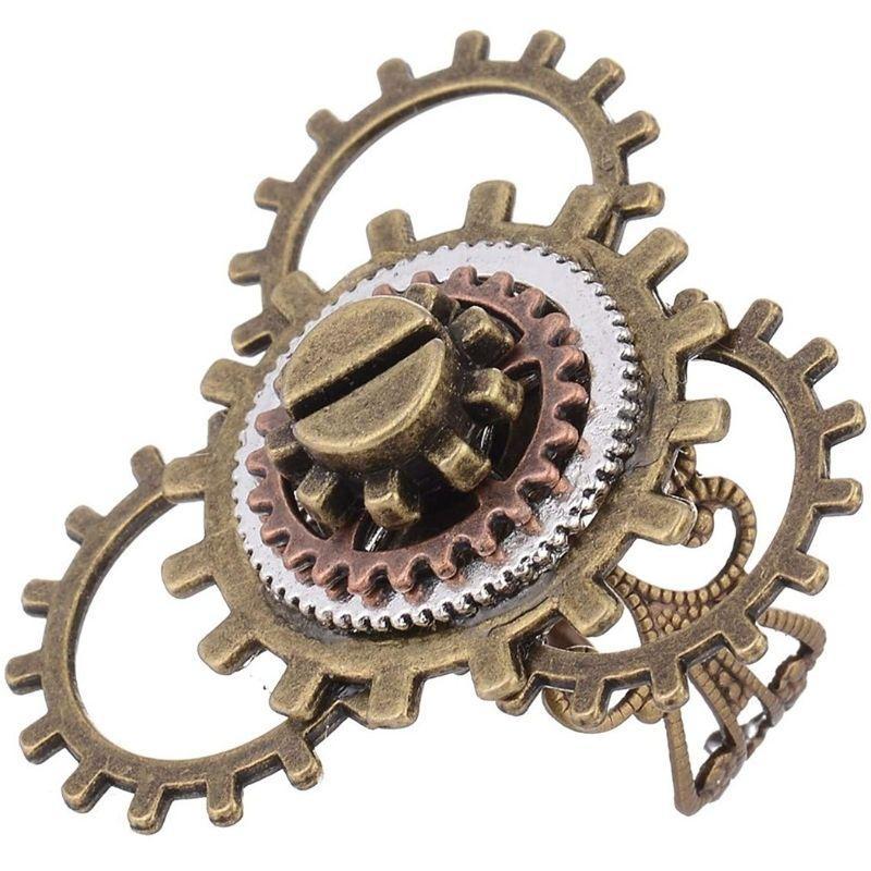 Bague rouage de style steampunk