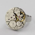 Bague steampunk à inspiration mécanique