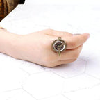 Bague steampunk à motif horloge