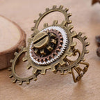 Bague steampunk ornée d’un rouage