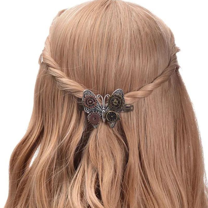 Barrette steampunk pour cheveux