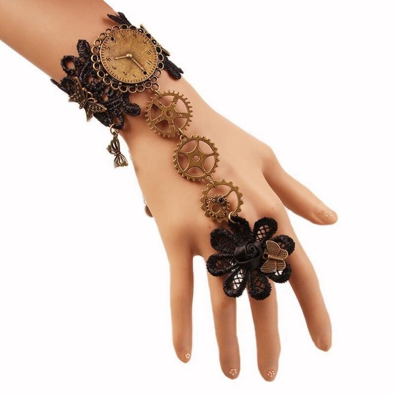 Bijou de poignet steampunk avec horloge