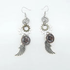 Bijoux d'oreilles steampunk pendants