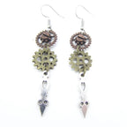 Bijoux pendants pour oreilles style steampunk