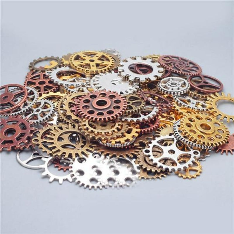 Bijoux steampunk agrémentés d'engrenages