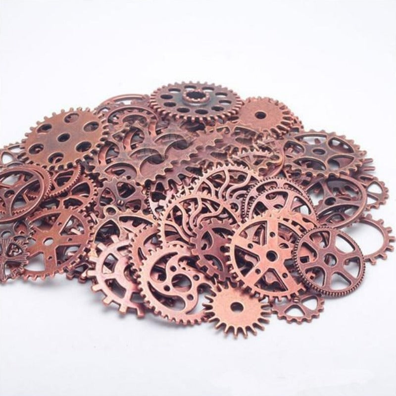 Bijoux steampunk décorés d'engrenages