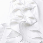 Blouse style victorien femme avec col volanté