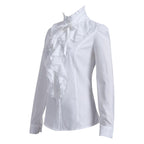 Blouse victorienne blanche avec jabot