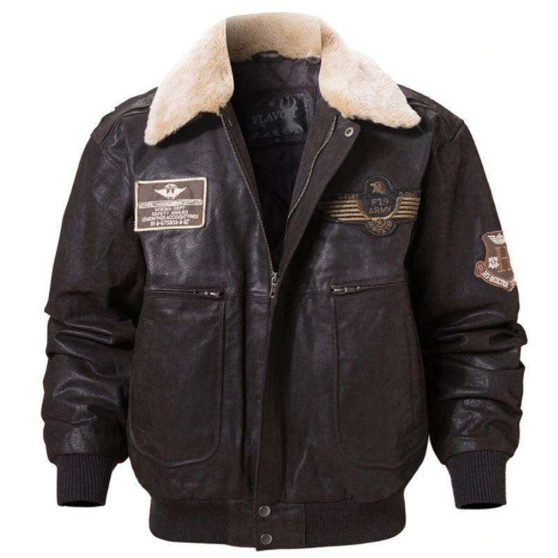 Blouson aviateur steampunk en cuir