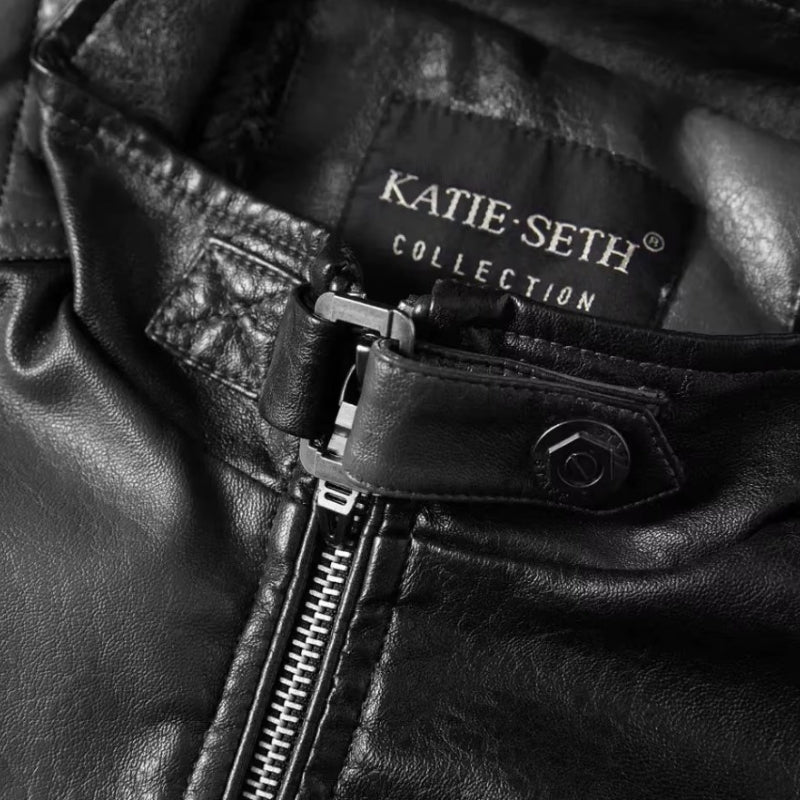 Blouson biker en simili PU