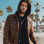 Blouson cuir au style steampunk