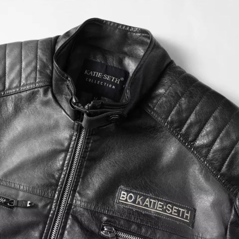 Blouson de motard en simili PU