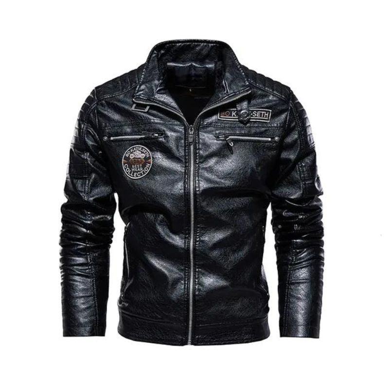 Blouson motard en simili PU