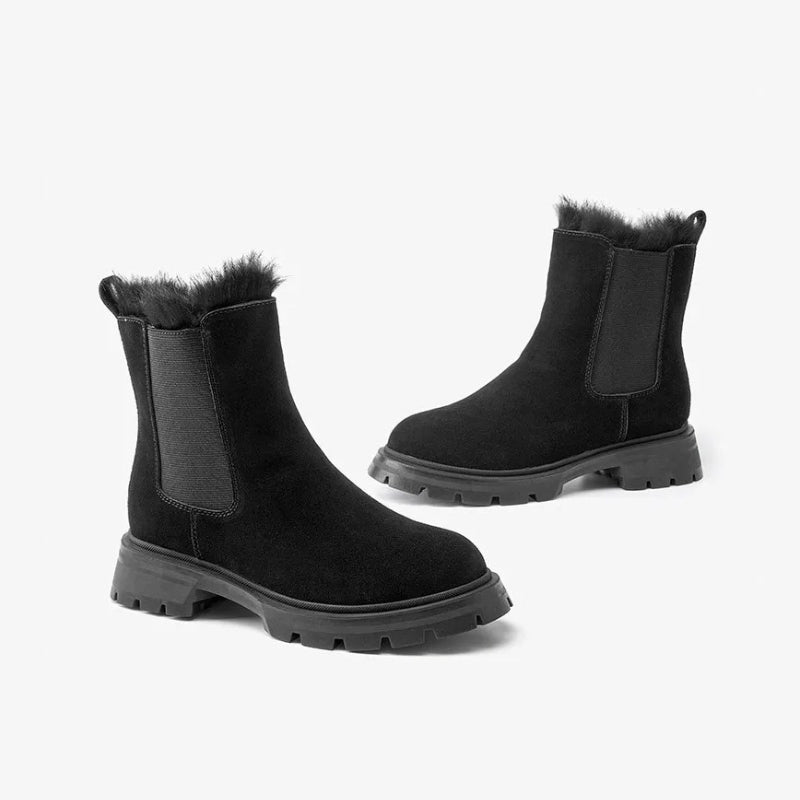 Boots Chelsea doublées de fourrure