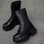 Bottes à semelle crantée sur plateforme