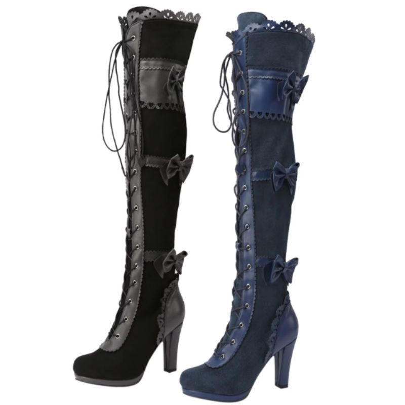 Bottes avec dentelle d'inspiration steampunk