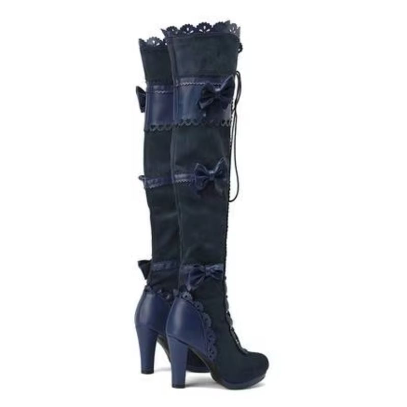 Bottes de style steampunk à dentelle