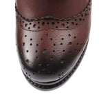 Bottes en cuir et simili à l’allure victorienne