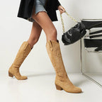 Bottes en daim pour femme à l'allure western