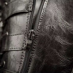 Bottes en PU de style steampunk pour homme
