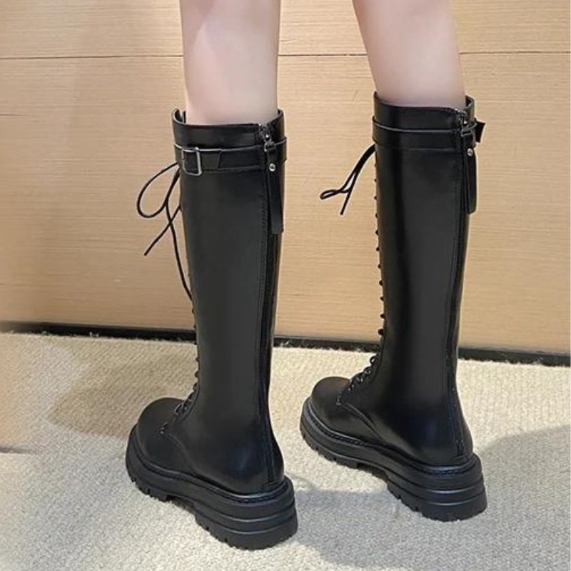 Bottes en PU femme d’inspiration steampunk