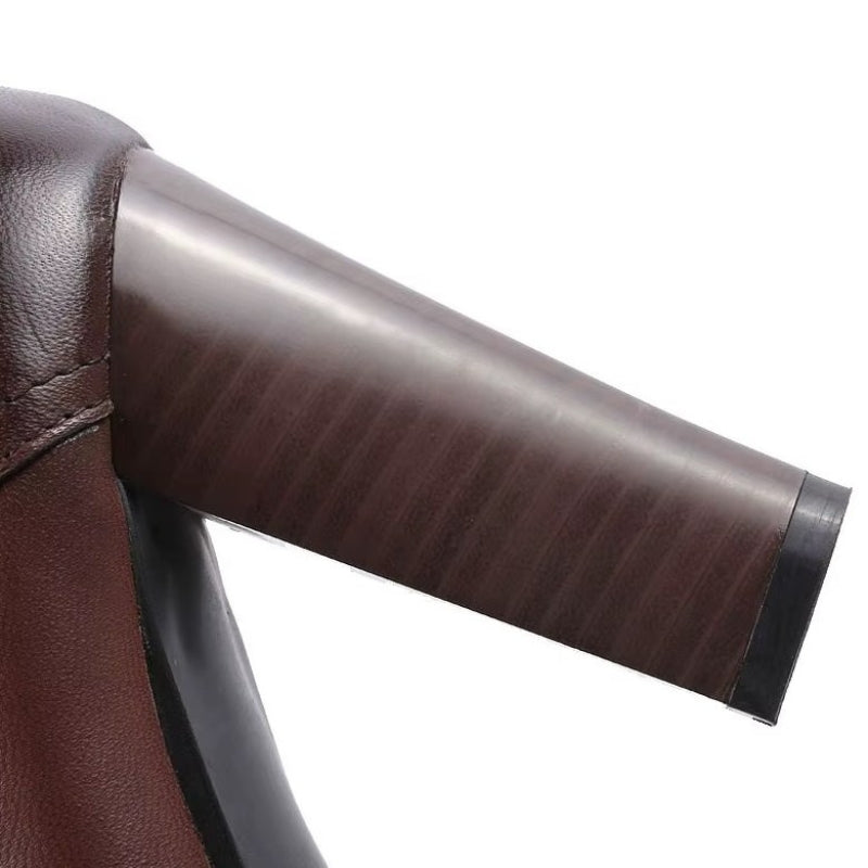 Bottes esprit victorien en cuir et simili
