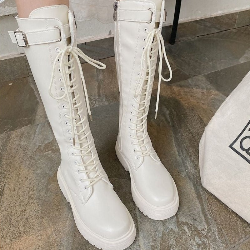 Bottes féminines blanches