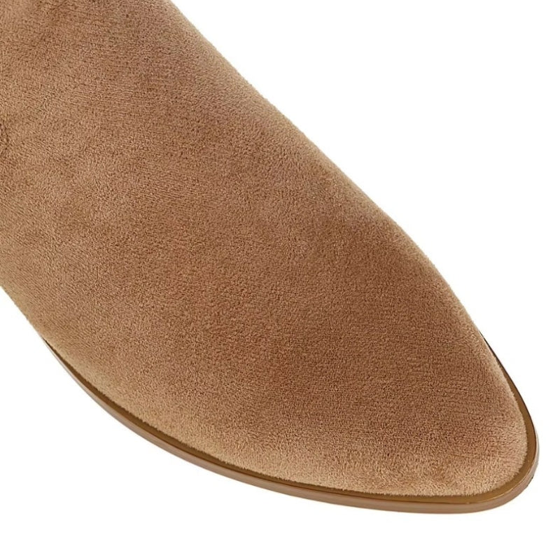 Bottes féminines en daim au style western