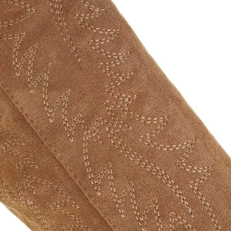 Bottes femme en daim d'inspiration western