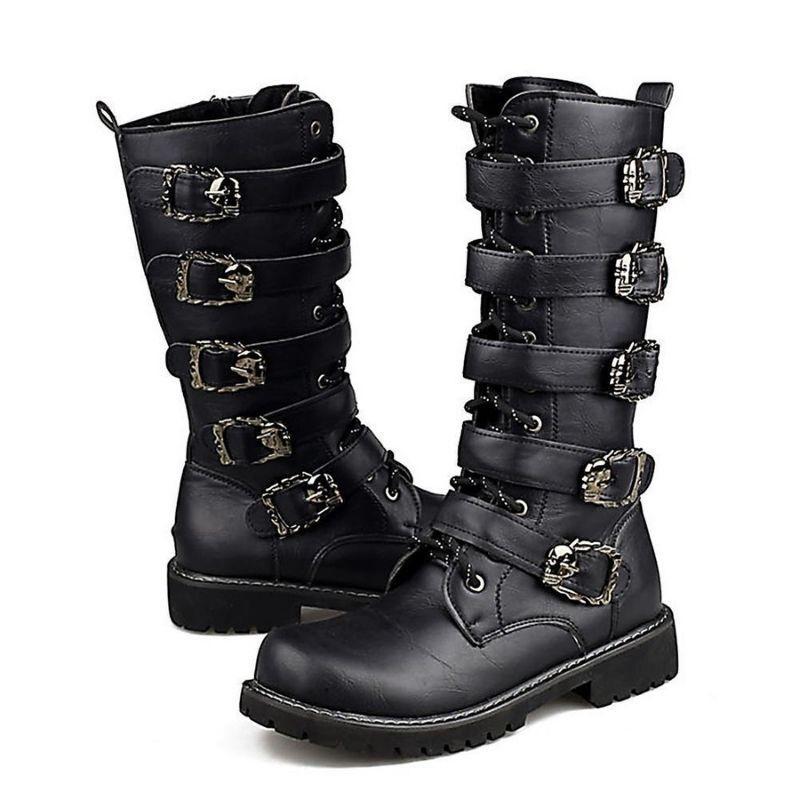 Bottes homme en polyuréthane style steampunk