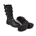 Bottes homme style steampunk en PU