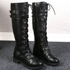 Bottes montantes steampunk dépourvues de talons