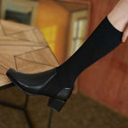Bottes noires style chaussettes
