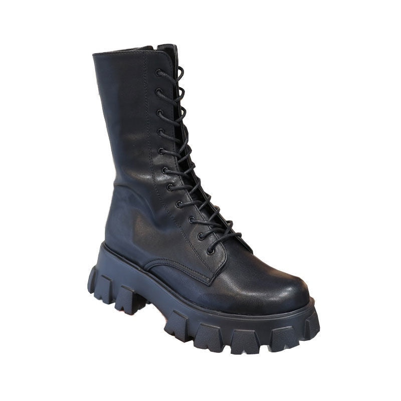 Bottes plateforme à semelle crantée