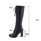 Bottes pour femme hautes et lacées
