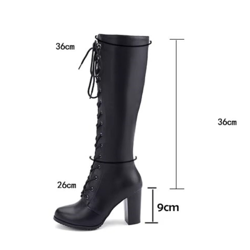 Bottes pour femme hautes et lacées