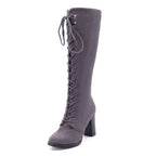 Bottes pour femme montantes avec lacets