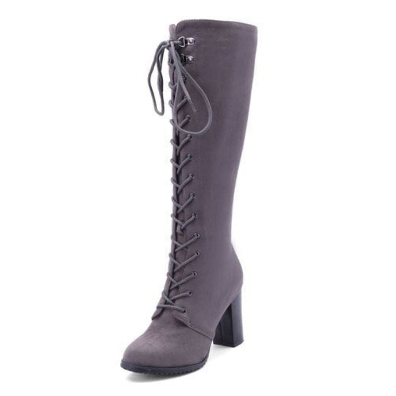 Bottes pour femme montantes avec lacets