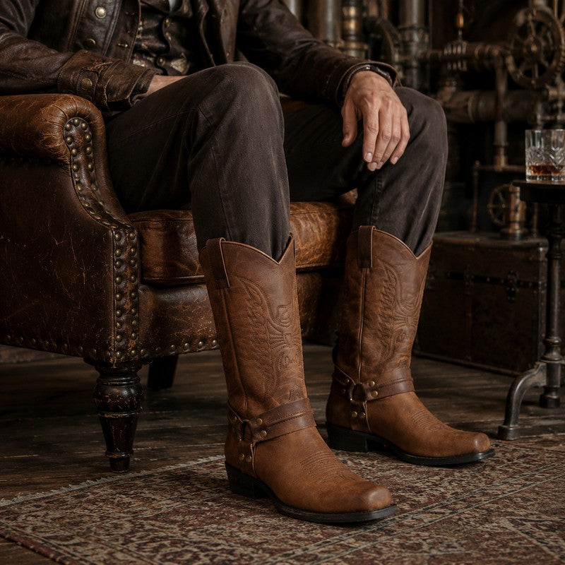 Bottes pour homme façon cowboy
