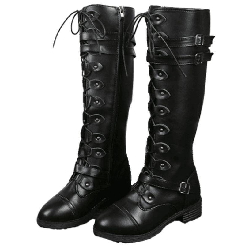 Bottes sans talons de style steampunk hautes