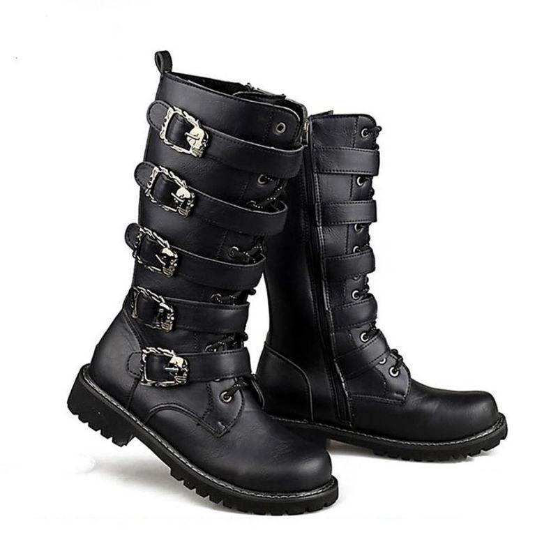 Bottes steampunk en polyuréthane pour homme