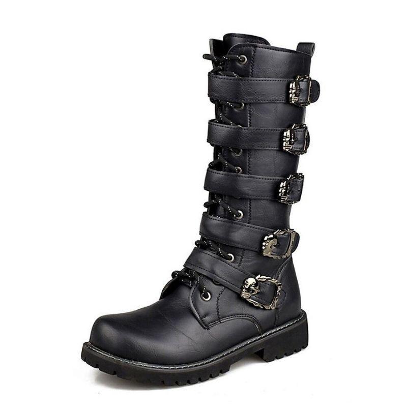 Bottes steampunk homme en PU